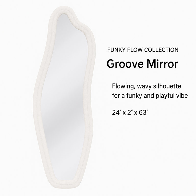 Miroir blanc pleine longueur 24 po x 68 po  