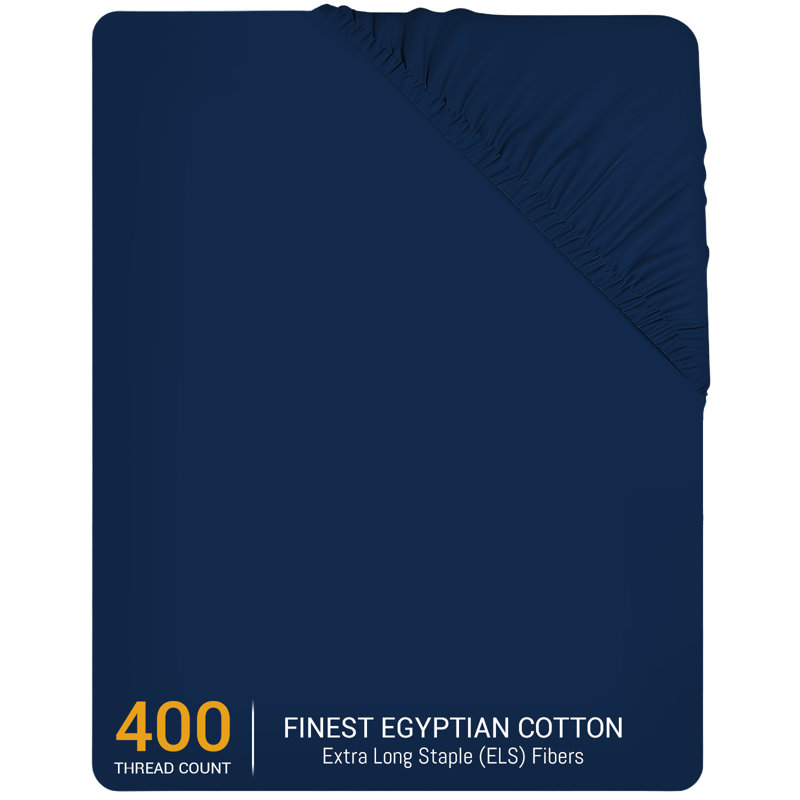 100% Cotton Flatweave Fitted Sheet, Double (4'6)