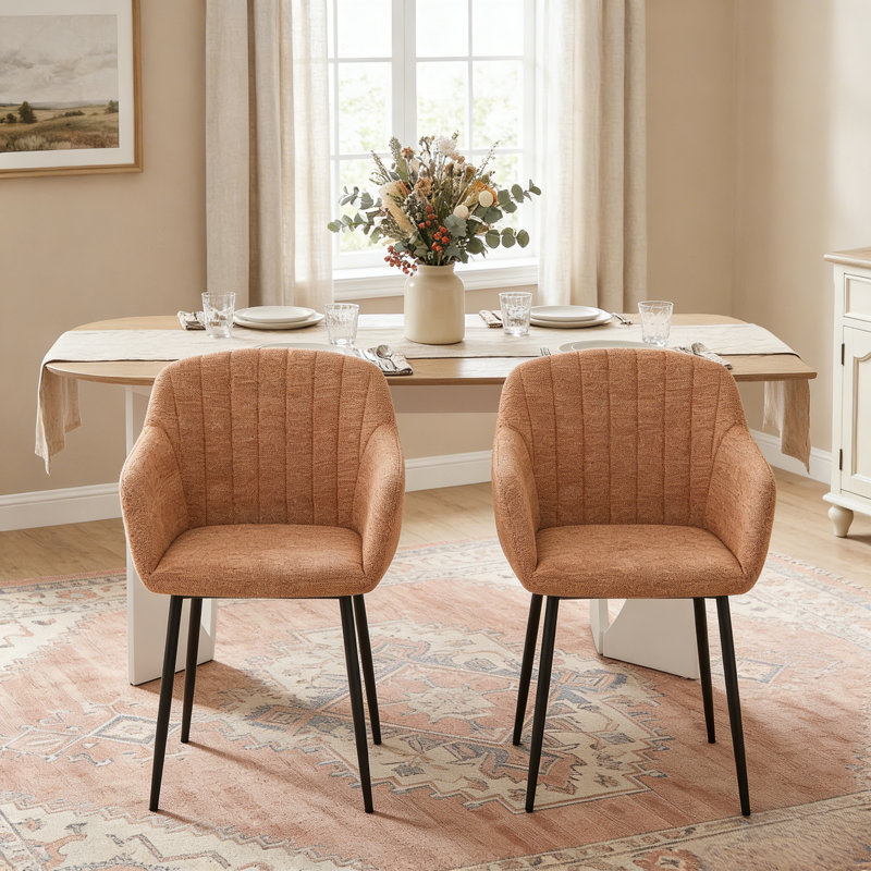 Ohio Upholstered Dining Chair, 2, Camel Chenille