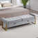 Drewes 66'' W Upholstered Storage Bench for Bedroom End of Bed King Size with Button-Tufted and Metal Gold Legs