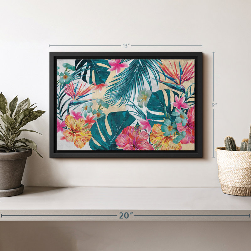 Impression sur toile Tropical Flora, H 9 po x l 13 po