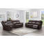 Ensemble de salon inclinable en cuir véritable 3 pièces Arashel-262527787