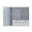 Garde-robe d'angle en forme de L