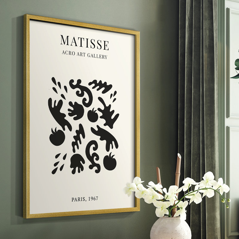Matisse LXIII Framed Print - Solid Wood, 20" H x 16" W