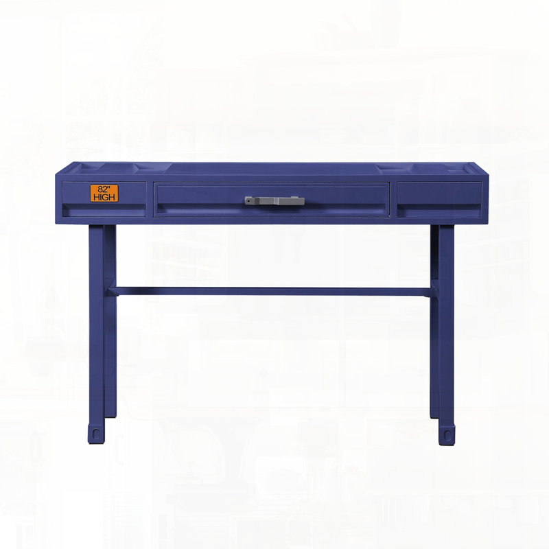 Vanity Desk With Recessed Cargo Container Style Panels Modern Industrial Aesthetic