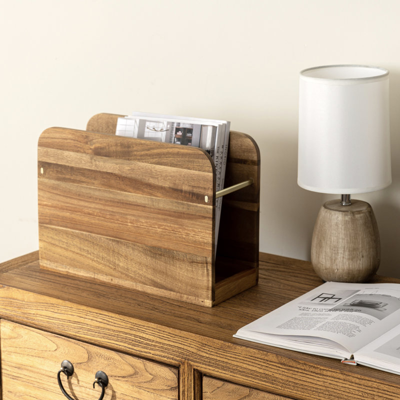 Solid Wood Magazine Rack