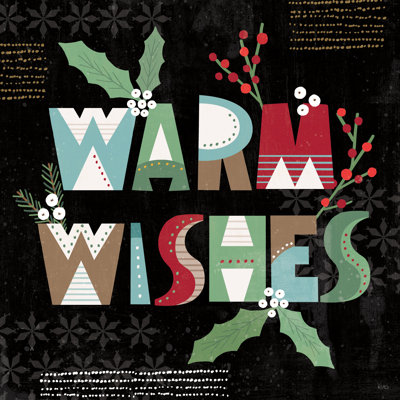 Mod Holiday VI Dark by Veronique Charron - Wrapped Canvas Print