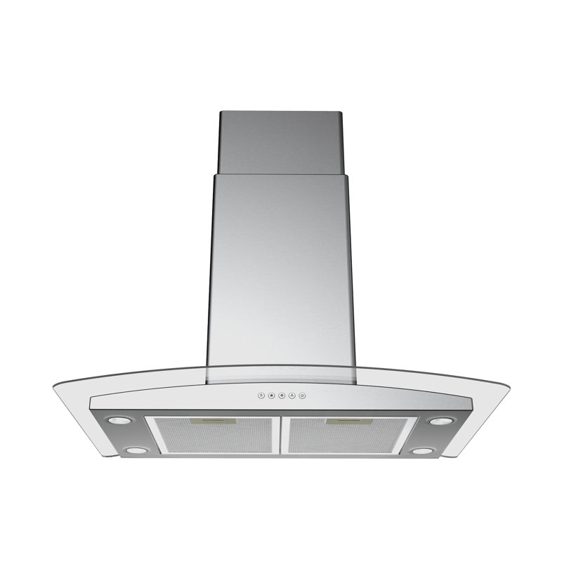 Blue Ocean 36" Stainless Steel 900 CFM Convertible Island Range Hood