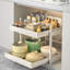 Expandable Kitchen Storage Organizer, No Drill Cabinet Drawer Pull Out Rack For Dishes, Spices, And Utensils Under Sink