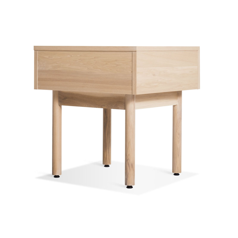 Shale 1 - Drawer Solid Wood Nightstand, Hickory