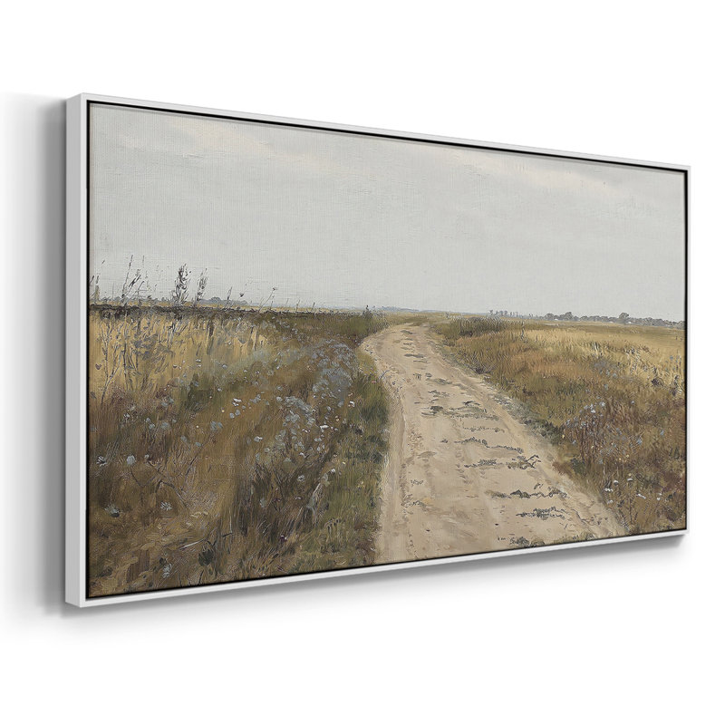 Série paysage - DCLII - Toile tendue avec châssis encadré - Prêt à être accroché, H 25 po x l 49 po, Blanc
