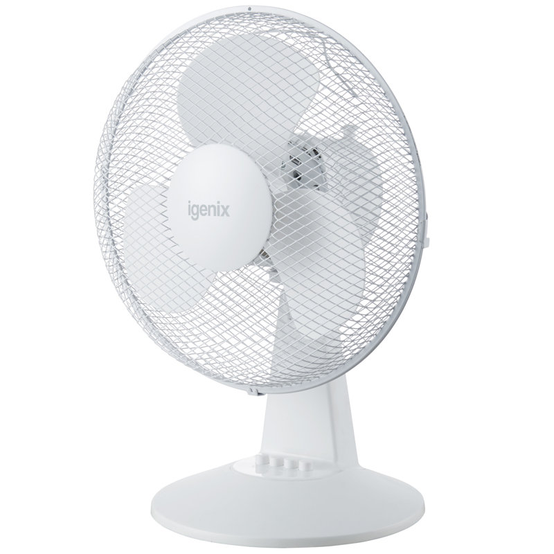 Igenix 12 Inch Desk Fan White, White