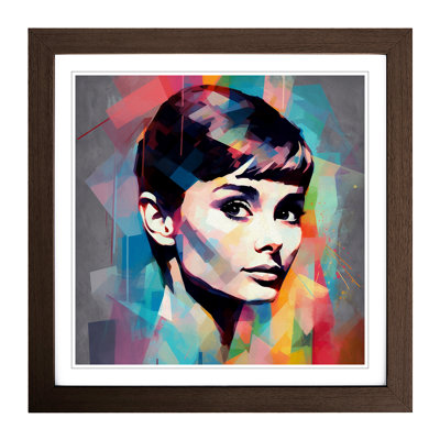 Audrey Hepburn Abstract Art - Framed Print