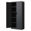 Armoire de rangement en métal 72 po H, armoire verrouillable en acier noir