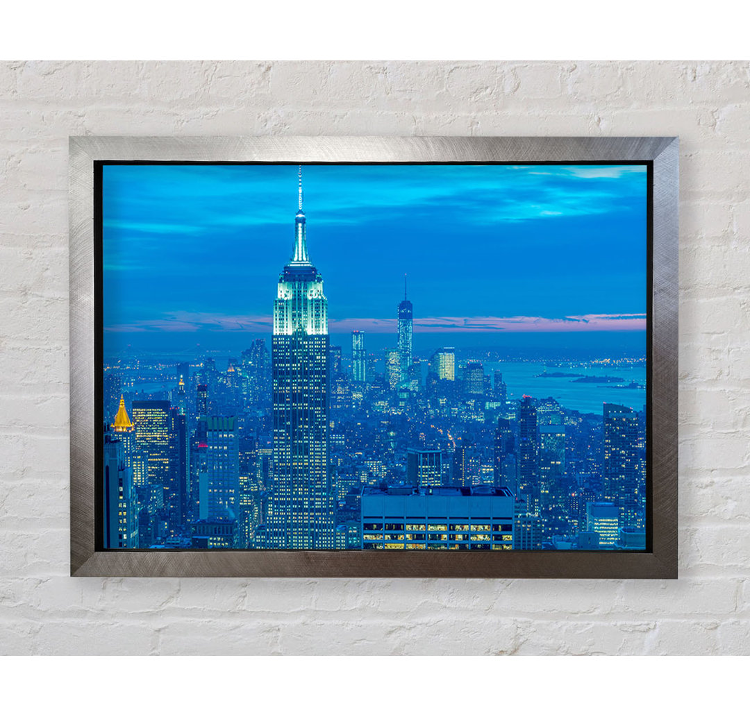 Empire State Building Blues - Einzelner Bilderrahmen Kunstdrucke