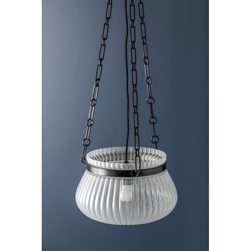 Granby 1 Light Pendant, 9.5" H x 13" W x 13" D, Antique Bronze