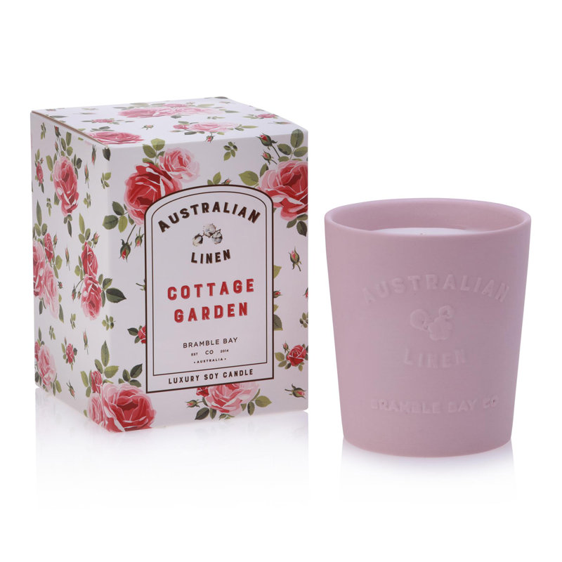 Australian Linen Soy Wax Scented Candle - 250g - Cottage Garden