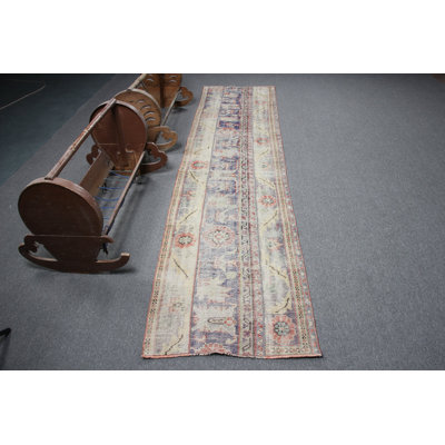 Handcrafted Antique Wool Turkish Runner Rug Ideal for Enhancing Your Oriental Decor Aesthetics in Your Living Space