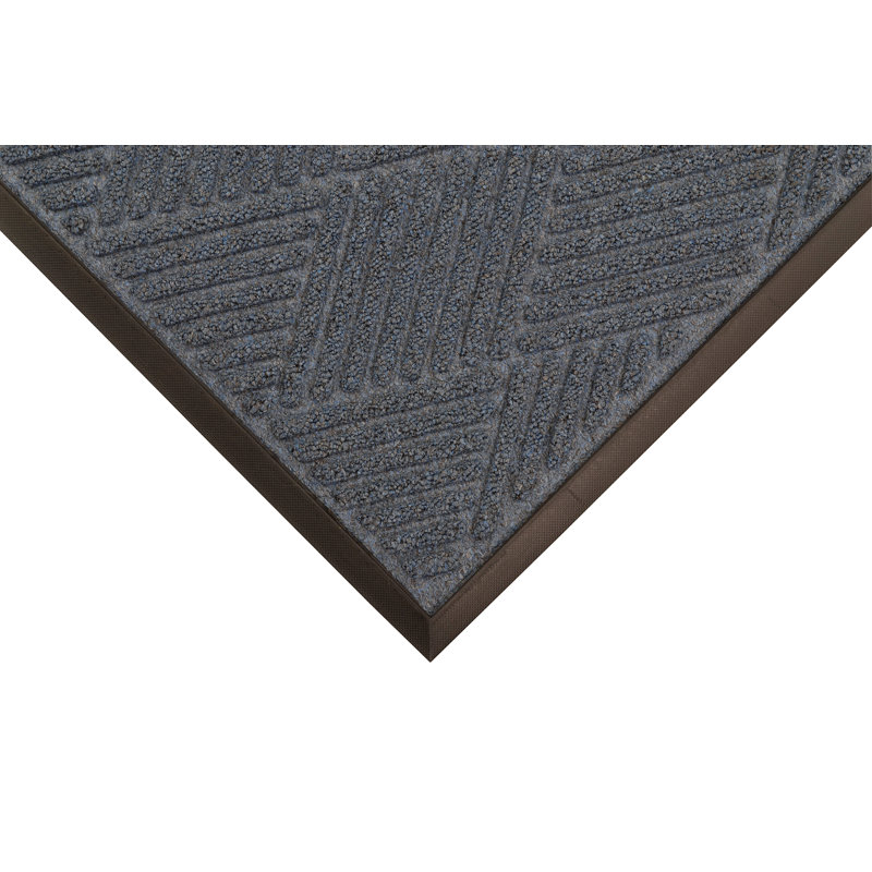 Tapis de porte Alezander, 4 pi x 10 pi, bleu