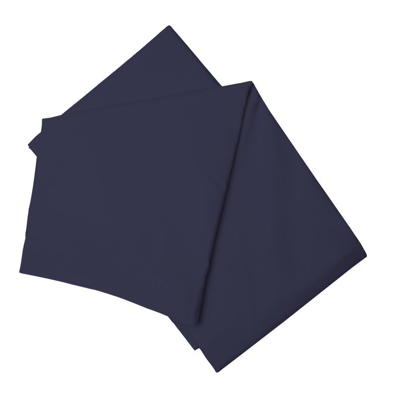 Cotton Blend Percale Flat Sheet, Single (3'), Navy