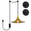 Luminaire suspendu en forme de cône doré à 1 lumière R rusts
