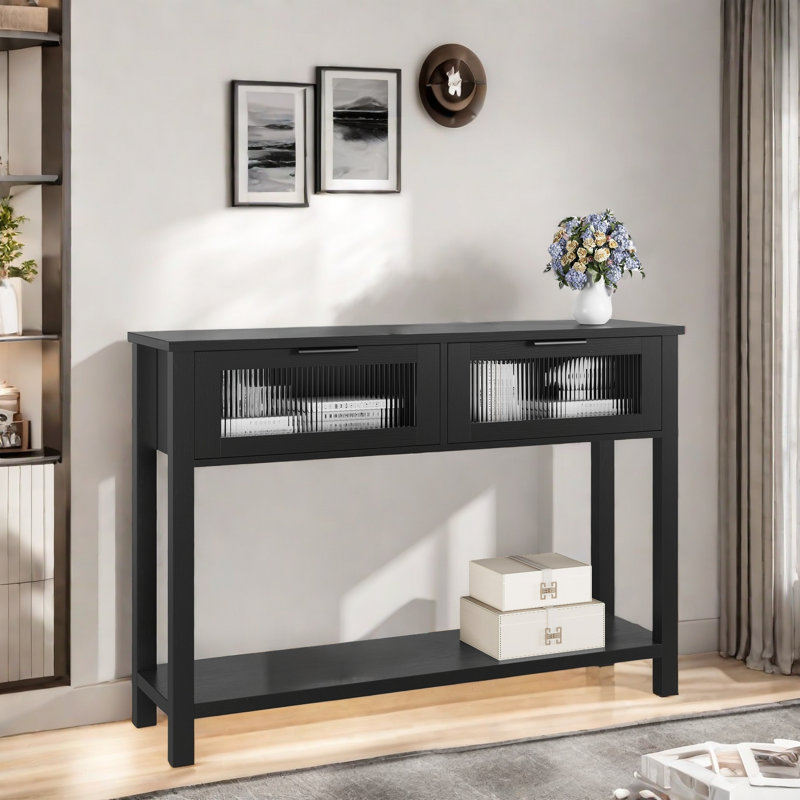 110cm Console Table, Black