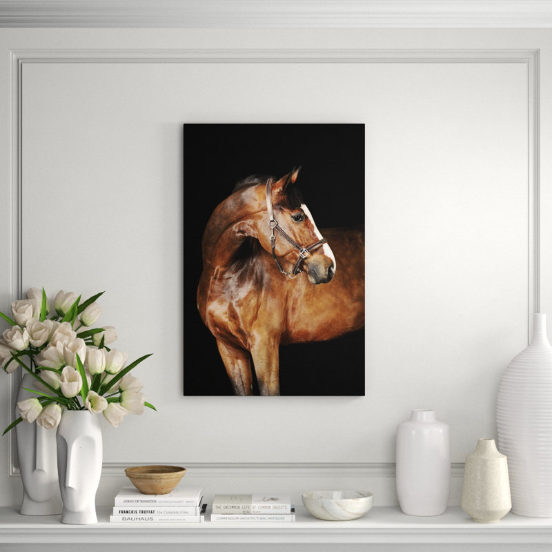 Tan Horse Frontal Print, 60" H x 40" W x 1.5" D