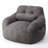 Oversize 46" Faux Fur Tufted Compression Bean Bag Chair with Pillow & Pocket, Memory Foam Filled-1079133302