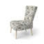 Chaise d'appoint à motif victorien rétro et cadre en velours éclectique rétro-2084747354