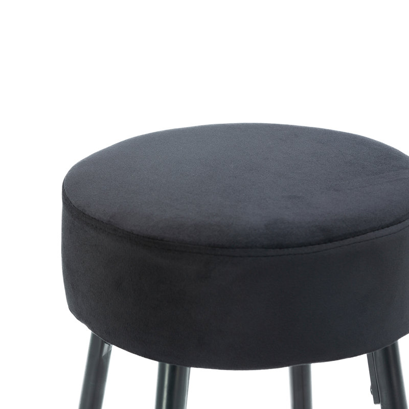 Severa Upholstered Counter Stool, Black