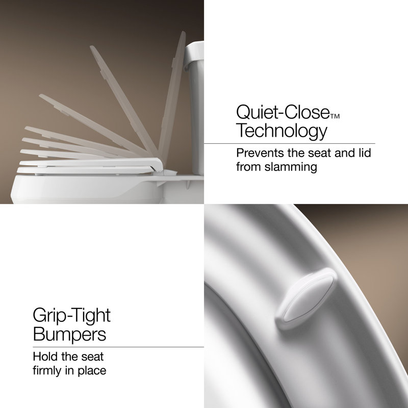 Cachet Quiet-Close with Quick-Attach Hinges and Grip-Tight Elongated Toilet Seat, Tea Green, Non Ready Latch