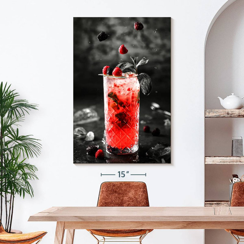 Pop Pop Berry Cocktail, H 48 po x l 32 po x P 1,25 po