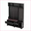 Arbre d'entrée avec portemanteau, banc de rangement et amp; Panneau perforé bricolage | Bois aggloméré + fer | Noir-879321297