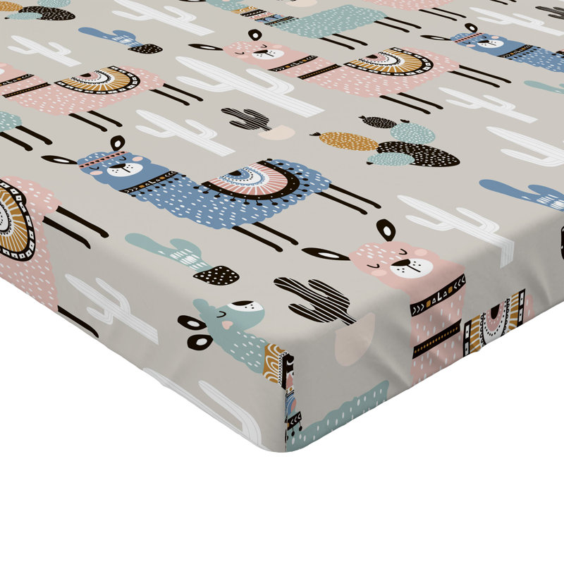 Ensemble de 2 drap-housse de lama Ambesonne, Drap-housse de taille double