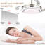 Ventilateur de plafond moderne Aadvik 42 po en nickel brossé avec lumière et télécommande, 6 vitesses réversible, sans pales et rétractable, pour chambre à coucher-408065379-403903998