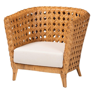 Fauteuil d'appoint bohémien clair miel Ratan
