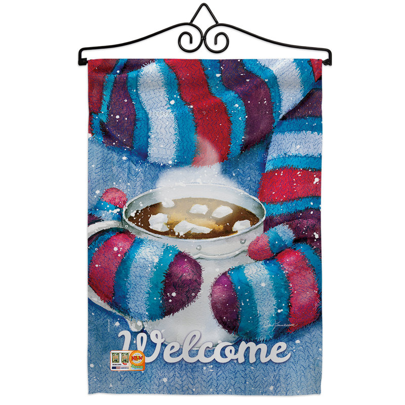 Mitaines et cacao 2 faces en polyester 19 x 13 po Ensemble de drapeaux
