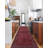  Yildiz - Indoor, Machine Washable Area Rug - 2'6"x10' Dark Red Home Carpet-396729122