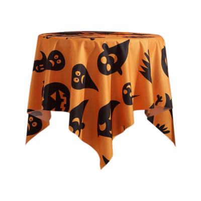Halloween Tablecloth Horror Pumpkin Ghost Tablecloth Orange Tablecloth Can Be Used For Heat Resistants Kitchen Table Festive Indoor And Outdoor
