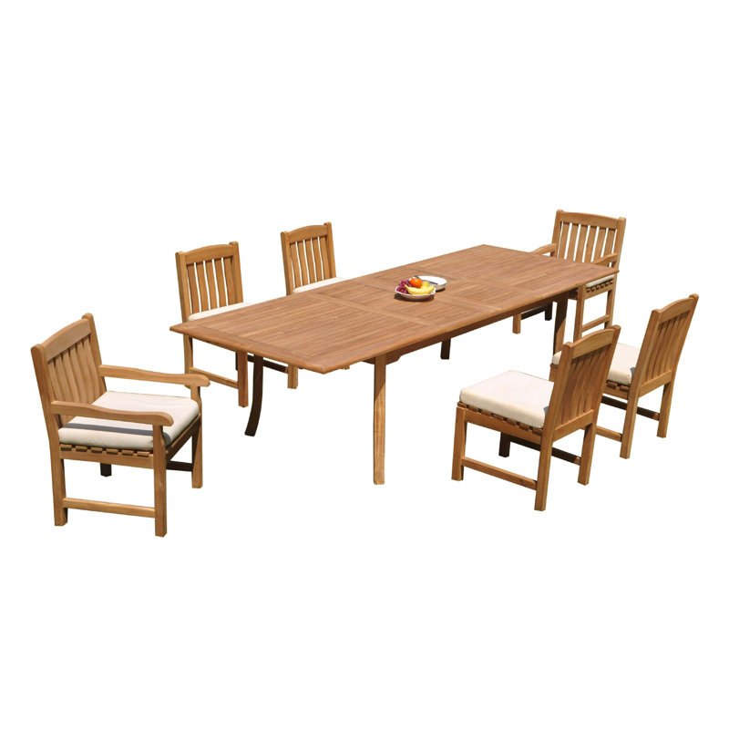 Ensemble repas pour 8 personnes Ezequiel, H 30,5 po x L 117 po x l 42,5 po, 6