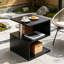 Tables de bout Tier Storage, table compacte moderne en bois et acier