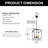 4-Light Lantern Pendant Lighting With Hanging Chain