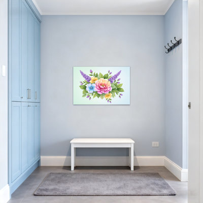 Plants & Flowers Floral Bouquet With Pink Blue And Purple Flowers Z251224084240944359