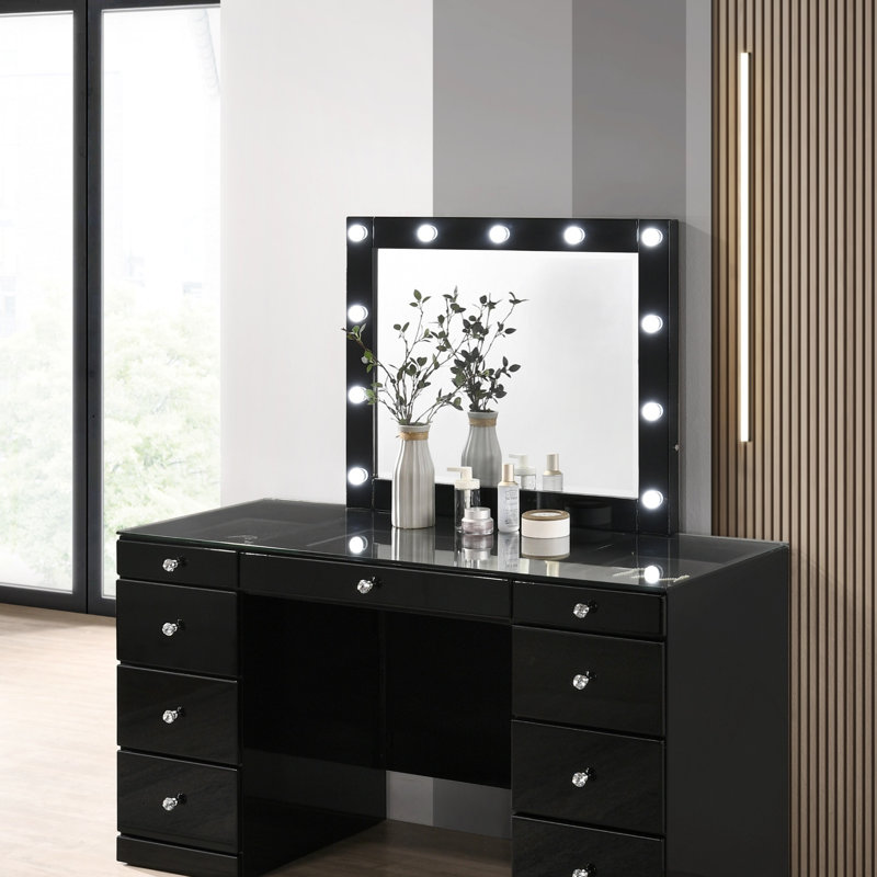 Ensemble de meuble-lavabo 2 pièces 2 pièces, Noir