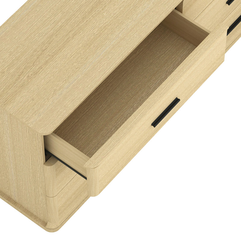 Commode double 6 tiroirs Clifford, Chêne naturel