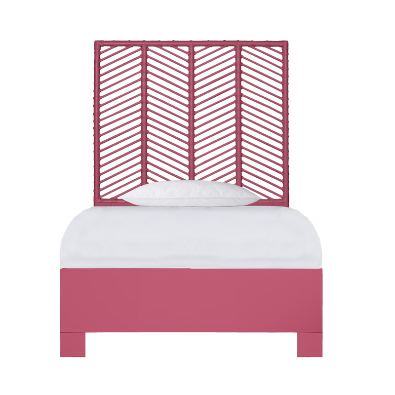 Liam Collection Bed, Twin XL, Hot Pink