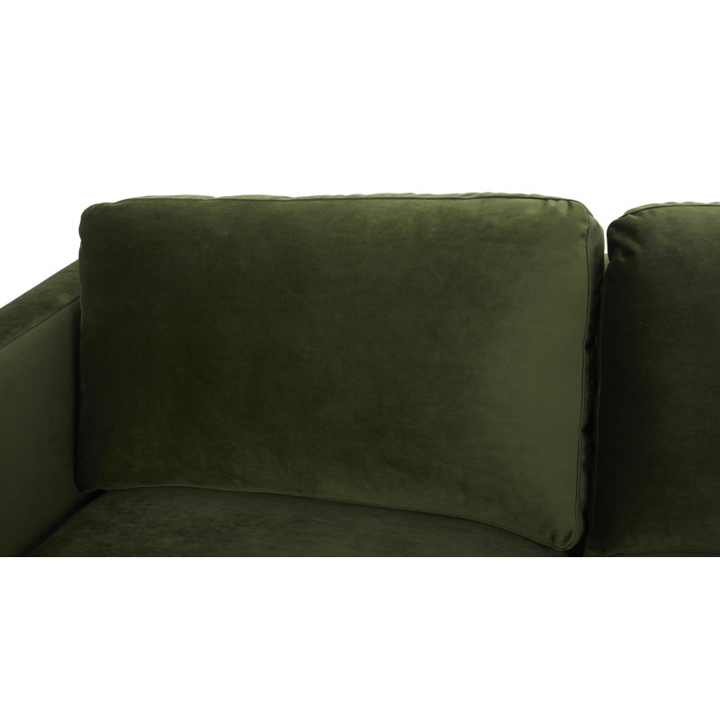 Canapé rembourré 100 po Fleetwood, Velours vert tweed