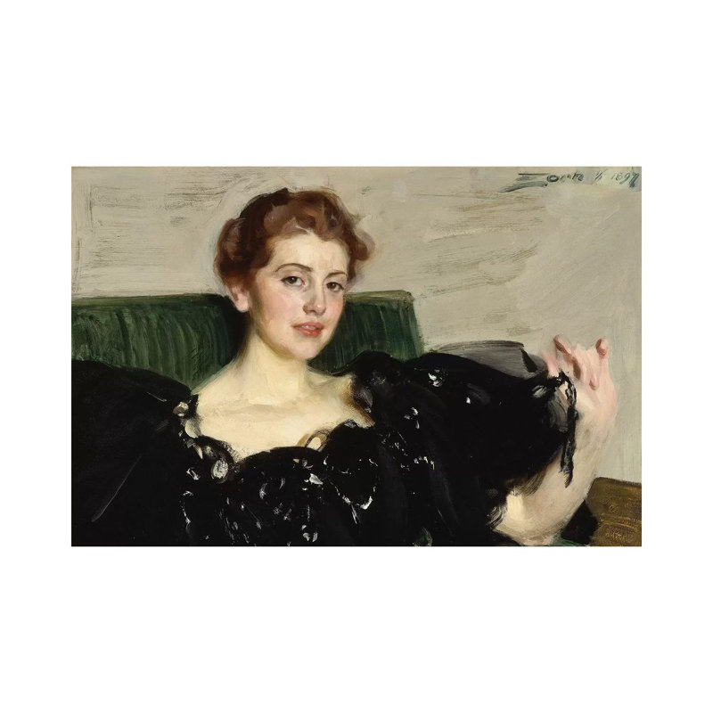 Lucy Turner Joy, 1897 by Anders Leonard Zorn - Wrapped Canvas Gallery-Wrapped Canvas Giclée, 20.32cm H x 30.48cm W