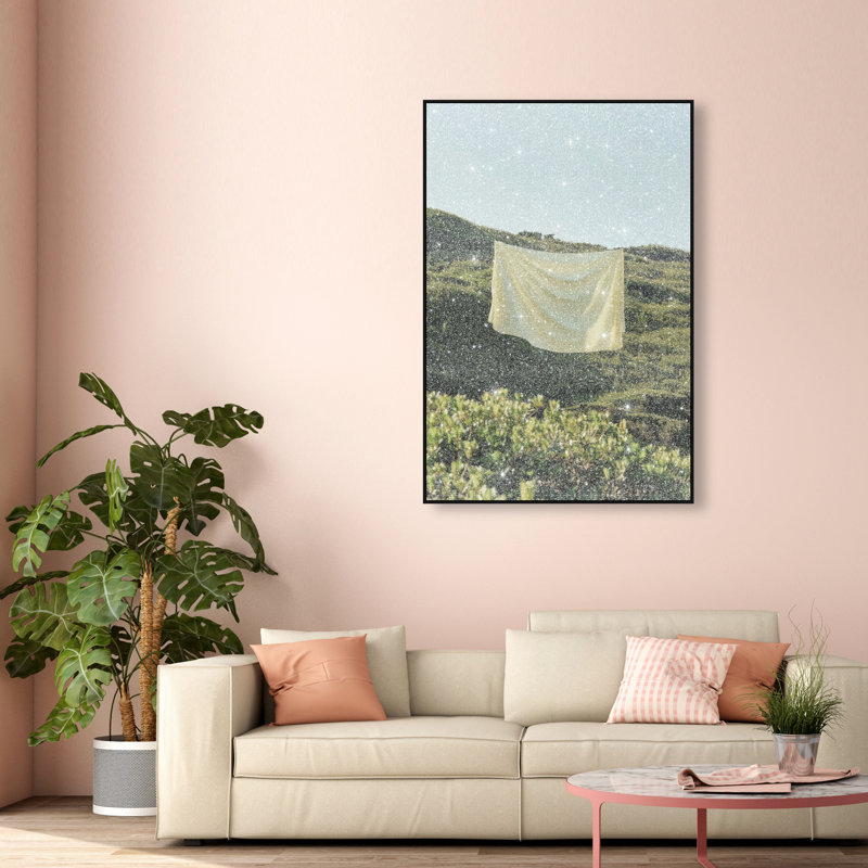 Floating Cotton II Print by Oliver Gal, 25"H x 17"W, Black Floater Frame