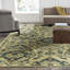 Katlyn Wool Damask Area Rug in Olive Green/Blue/Beige-1076238946